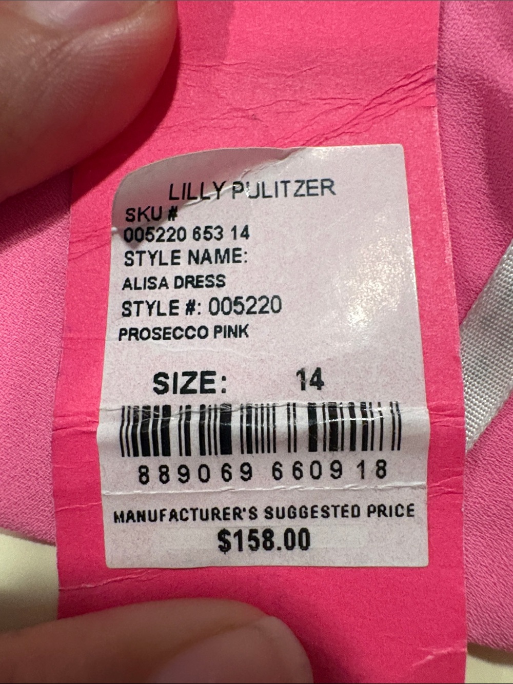 Lilly Pulitzer Hot Pink Ruffle Wrap Dress NWT 14 - Picture 6 of 6